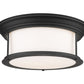 Z-Lite Sonna 16" 2-Light Matte Black Flush Mount Lighting With Matte Opal Glass Shade