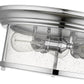 Z-Lite Sonna 16" 3-Light Chrome Flush Mount Lighting With Clear Seedy Glass Shade