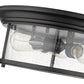 Z-Lite Sonna 16" 3-Light Matte Black Flush Mount Lighting With Clear Seedy Glass Shade