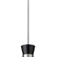 Z-Lite Soriano 13" 1-Light Matte Black and Brushed Nickel Pendant Light