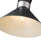 Z-Lite Soriano 13" 1-Light Matte Black and Brushed Nickel Pendant Light