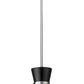 Z-Lite Soriano 13" 1-Light Matte Black and Brushed Nickel Pendant Light