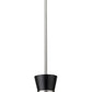 Z-Lite Soriano 13" 1-Light Matte Black and Brushed Nickel Pendant Light