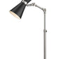 Z-Lite Soriano 14" 1-Light Matte Black and Brushed Nickel Table Lamp