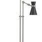 Z-Lite Soriano 57" Matte Black and Brushed Nickel Floor Lamp With Matte Black Metal Shade