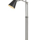 Z-Lite Soriano 57" Matte Black and Brushed Nickel Floor Lamp With Matte Black Metal Shade