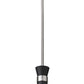Z-Lite Soriano 6" 1-Light Matte Black and Brushed Nickel Mini Pendant Light With Metal Shade