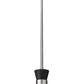 Z-Lite Soriano 6" 1-Light Matte Black and Brushed Nickel Mini Pendant Light With Metal Shade
