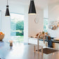 Z-Lite Soriano 6" 1-Light Matte Black and Brushed Nickel Mini Pendant Light With Metal Shade