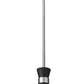 Z-Lite Soriano 6" 1-Light Matte Black and Brushed Nickel Mini Pendant Light With Metal Shade