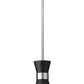 Z-Lite Soriano 8" 1-Light Matte Black and Brushed Nickel Pendant Light