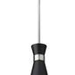 Z-Lite Soriano 8" 1-Light Matte Black and Brushed Nickel Pendant Light