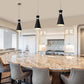 Z-Lite Soriano 8" 1-Light Matte Black and Brushed Nickel Pendant Light