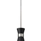 Z-Lite Soriano 8" 1-Light Matte Black and Brushed Nickel Pendant Light