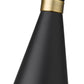 Z-Lite Soriano 8" 1-Light Matte Black and Heritage Brass Pendant Light