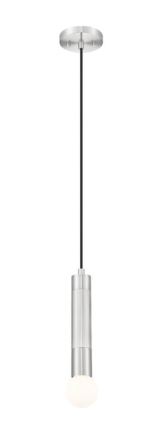 Z-Lite Stari 1-Light Medium Bulb Base Brushed Nickel Steel Pendant Light