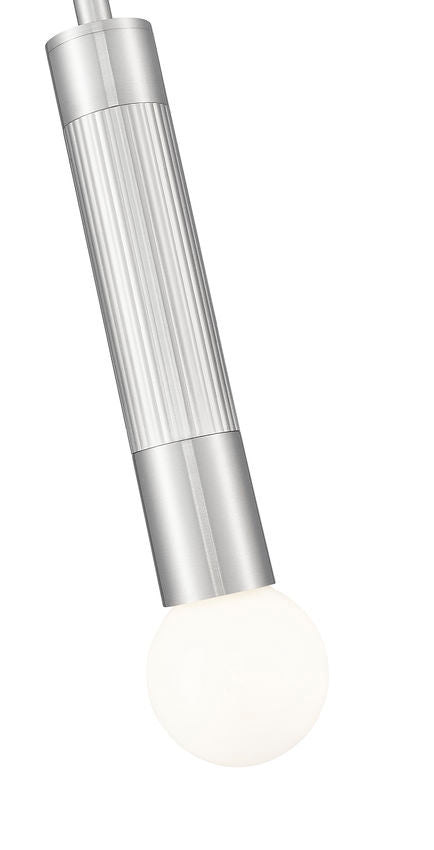 Z-Lite Stari 1-Light Medium Bulb Base Brushed Nickel Steel Pendant Light