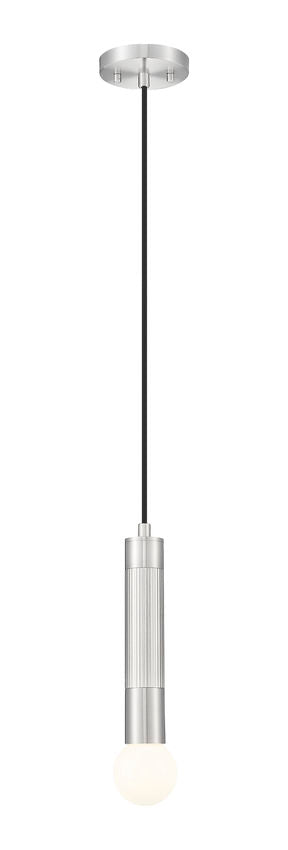 Z-Lite Stari 1-Light Medium Bulb Base Brushed Nickel Steel Pendant Light