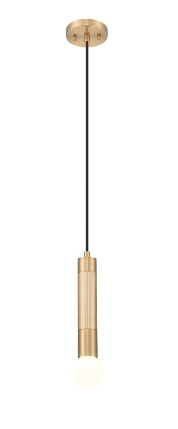 Z-Lite Stari 1-Light Medium Bulb Base Modern Gold Steel Pendant Light