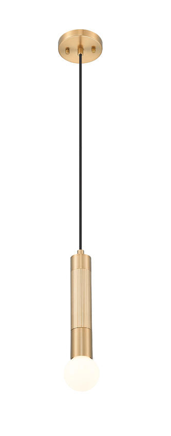 Z-Lite Stari 1-Light Medium Bulb Base Modern Gold Steel Pendant Light