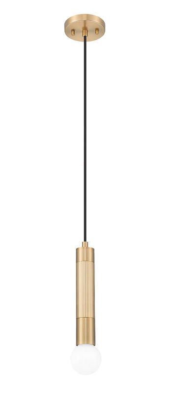 Z-Lite Stari 1-Light Medium Bulb Base Modern Gold Steel Pendant Light