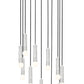 Z-Lite Stari 11-Light Medium Bulb Base Brushed Nickel Steel Frame Chandelier
