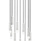 Z-Lite Stari 11-Light Medium Bulb Base Brushed Nickel Steel Frame Chandelier