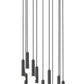 Z-Lite Stari 11-Light Medium Bulb Base Matte Black Steel Frame Chandelier