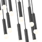 Z-Lite Stari 11-Light Medium Bulb Base Matte Black Steel Frame Chandelier