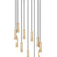 Z-Lite Stari 11-Light Medium Bulb Base Modern Gold Steel Frame Chandelier