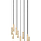 Z-Lite Stari 11-Light Medium Bulb Base Modern Gold Steel Frame Chandelier