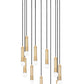 Z-Lite Stari 11-Light Medium Bulb Base Modern Gold Steel Frame Chandelier