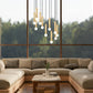 Z-Lite Stari 11-Light Medium Bulb Base Modern Gold Steel Frame Chandelier