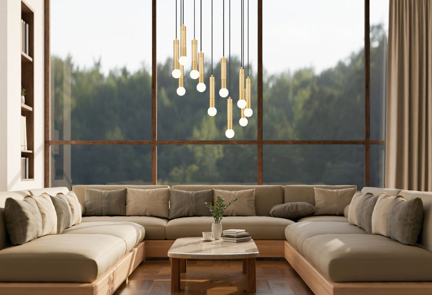 Z-Lite Stari 11-Light Medium Bulb Base Modern Gold Steel Frame Chandelier