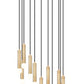 Z-Lite Stari 11-Light Medium Bulb Base Modern Gold Steel Frame Chandelier