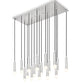 Z-Lite Stari 17-Light Medium Bulb Base Brushed Nickel Steel Frame Linear Chandelier
