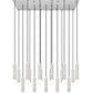Z-Lite Stari 17-Light Medium Bulb Base Brushed Nickel Steel Frame Linear Chandelier
