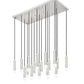 Z-Lite Stari 17-Light Medium Bulb Base Brushed Nickel Steel Frame Linear Chandelier