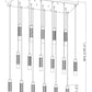 Z-Lite Stari 17-Light Medium Bulb Base Matte Black Steel Frame Linear Chandelier