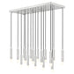 Z-Lite Stari 17-Light Medium Bulb Base Brushed Nickel Steel Frame Linear Chandelier