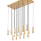 Z-Lite Stari 17-Light Medium Bulb Base Modern Gold Steel Frame Linear Chandelier