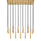 Z-Lite Stari 17-Light Medium Bulb Base Modern Gold Steel Frame Linear Chandelier