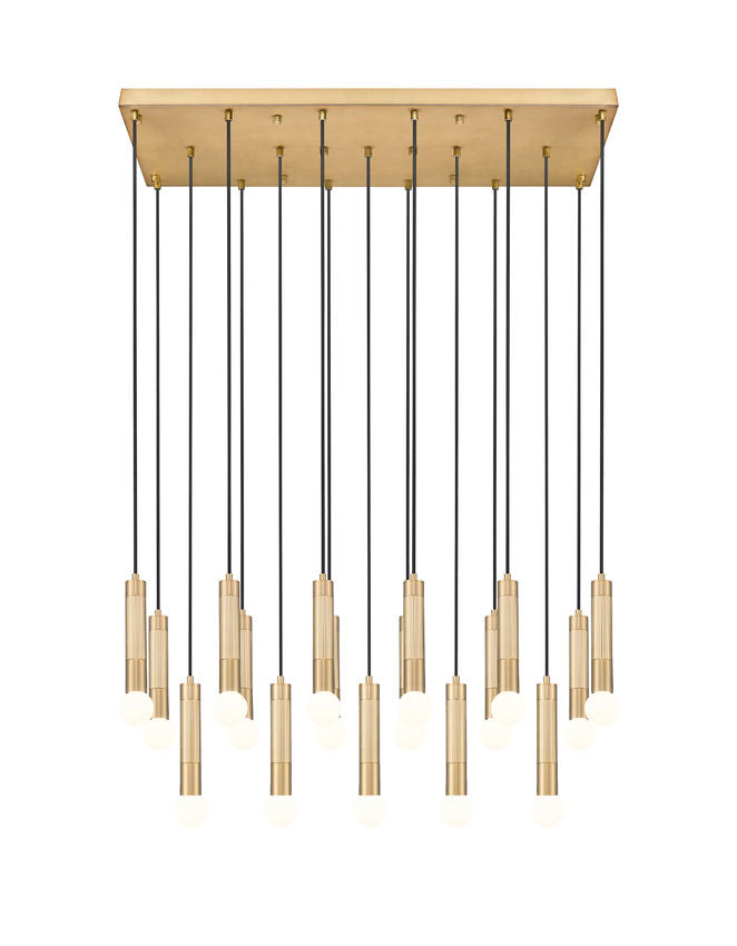 Z-Lite Stari 17-Light Medium Bulb Base Modern Gold Steel Frame Linear Chandelier