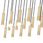 Z-Lite Stari 17-Light Medium Bulb Base Modern Gold Steel Frame Linear Chandelier