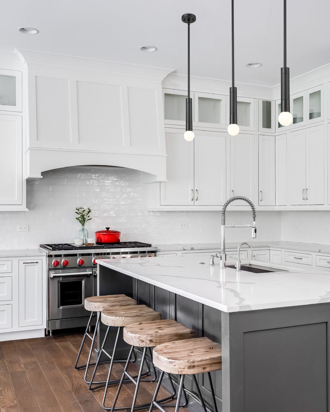 Z-Lite Stari 1956P-ROD-MB 1-Light Medium Bulb Base Matte Black Steel Pendant Light