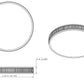 Z-Lite Stari 21" 1-Light LED Integrated Matte Black Steel Frosted Acrylic Shade Flush Mount Lighting
