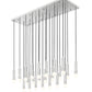 Z-Lite Stari 23-Light Medium Bulb Base Brushed Nickel Steel Frame Linear Chandelier