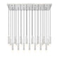 Z-Lite Stari 23-Light Medium Bulb Base Brushed Nickel Steel Frame Linear Chandelier