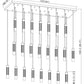 Z-Lite Stari 23-Light Medium Bulb Base Matte Black Steel Frame Linear Chandelier