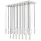 Z-Lite Stari 23-Light Medium Bulb Base Brushed Nickel Steel Frame Linear Chandelier